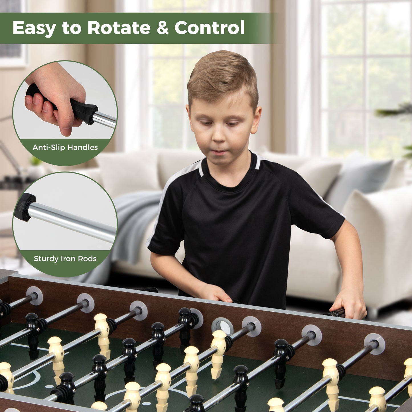 54-Inch Indoor Foosball Table - Official Competition Size