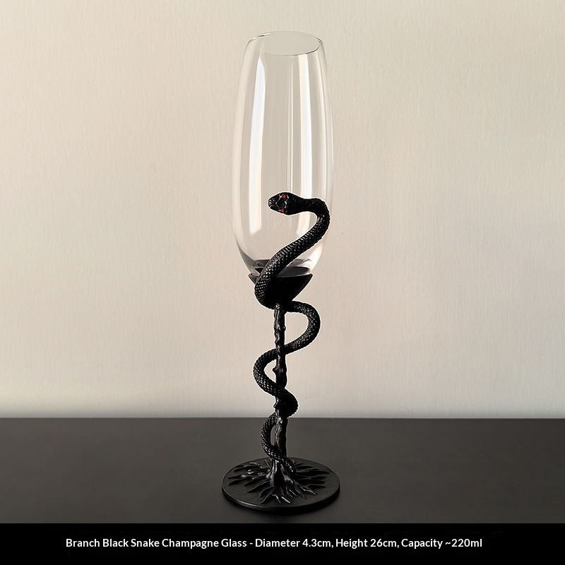 Luxury Snake Design Champagne Glasses - Elegant Stemware for Special Occasions