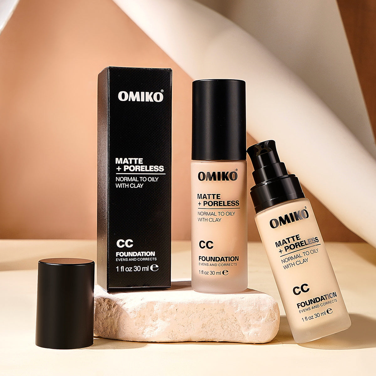 Moisturizing Liquid Foundation & Concealer Set - Long Lasting, Natural & Ivory White