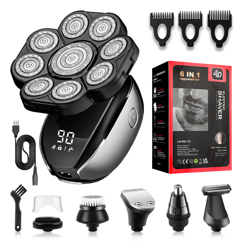 6-in-1 Hair Clipper & Grooming Kit, Rechargeable