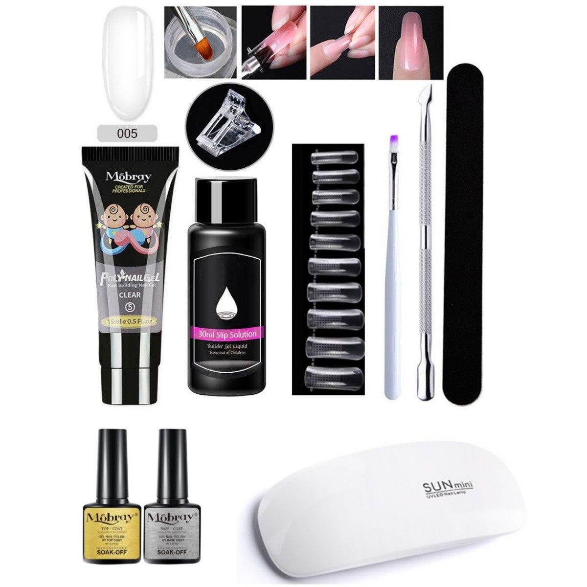 Nail Art Resin Extender Kit - 12 Colors