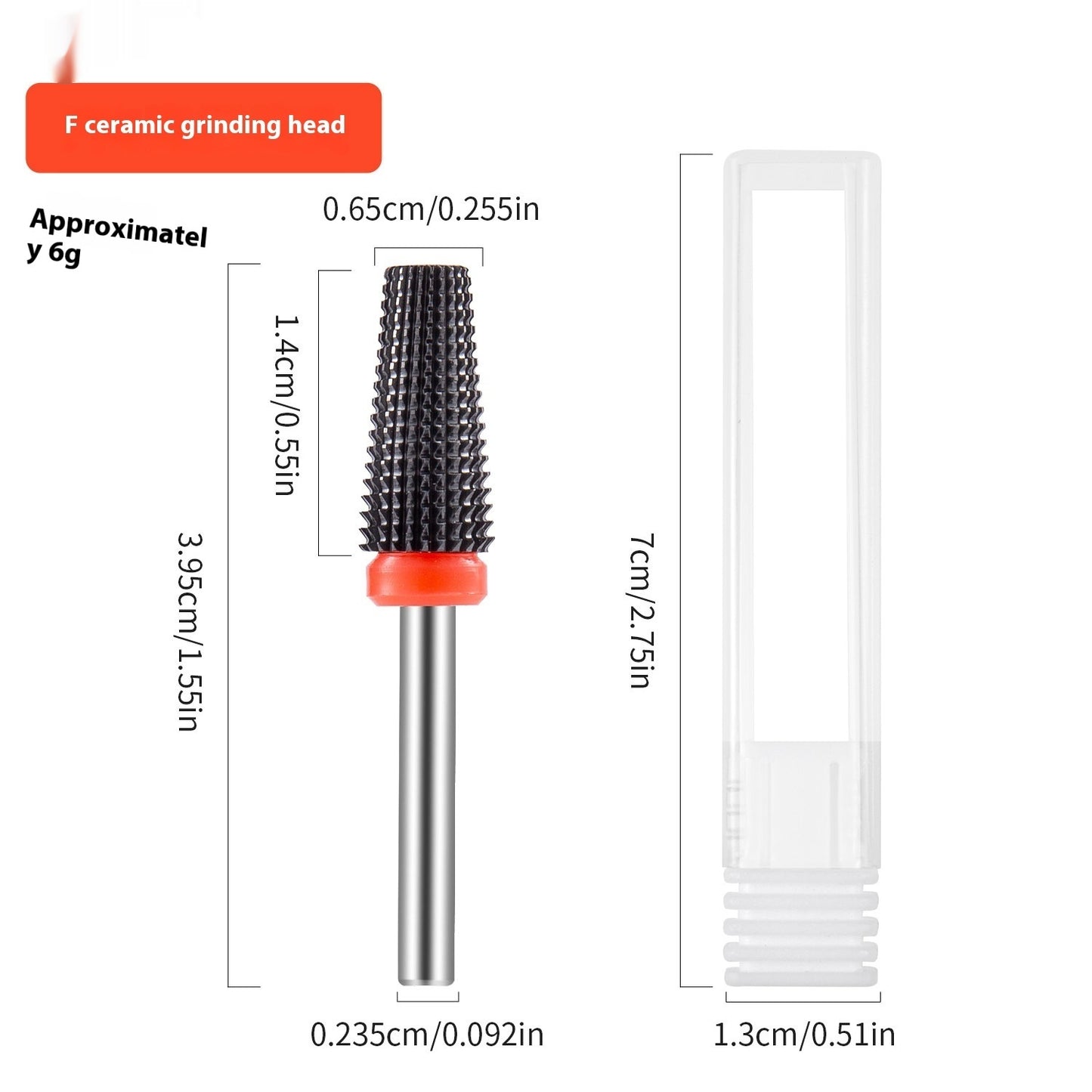 Ceramic Nail Polish Removal Head for Nail Art & Surface Polishing