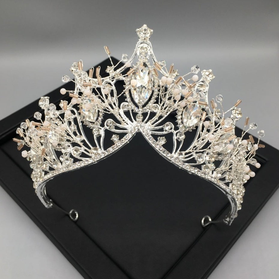 Baroque Wedding Crown Bride Tiara Headpiece