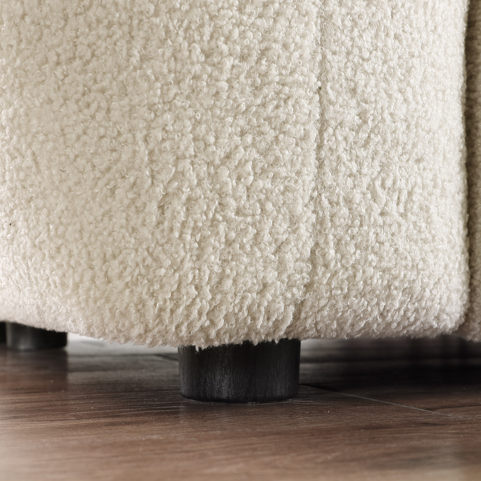 Beige Boucle 2-Seater Marshmallow Sofa - Comfortable Design