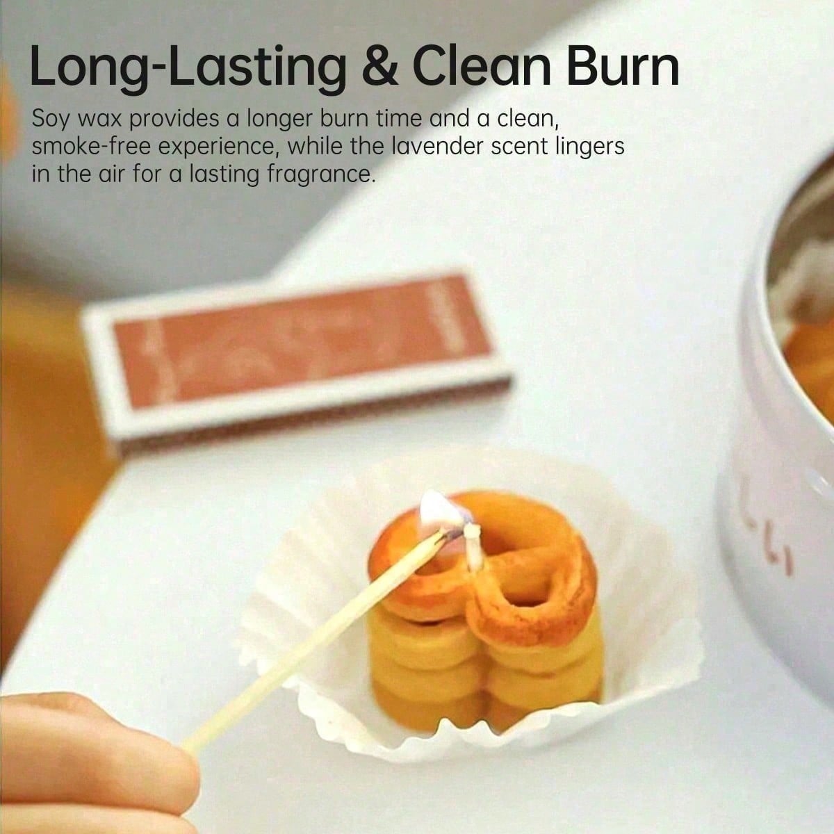 Cookie Shape Scented Candle Set - 4PCS Coffee Milk Aroma