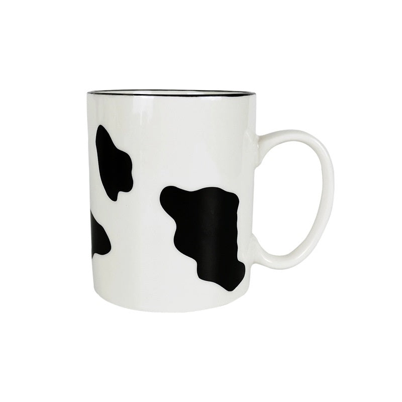 Creative Ceramic Milk Cup with Lid and Spoon - Cute Water Mug