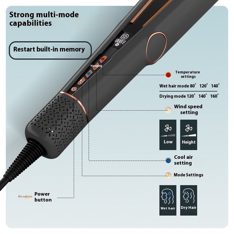 High-Speed Hair Straightener with Temperature Control - Gray, 1365W