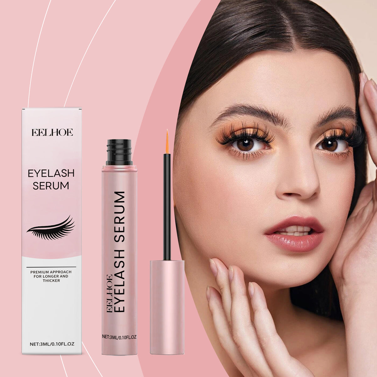 Eyelash Growth Serum - 3ml Eyelash Enhancer for Longer, Thicker Lashes
