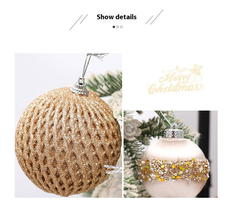 Christmas Foam Ball Decorations Set - 8cm 9-Pack Holiday Tree Ornaments