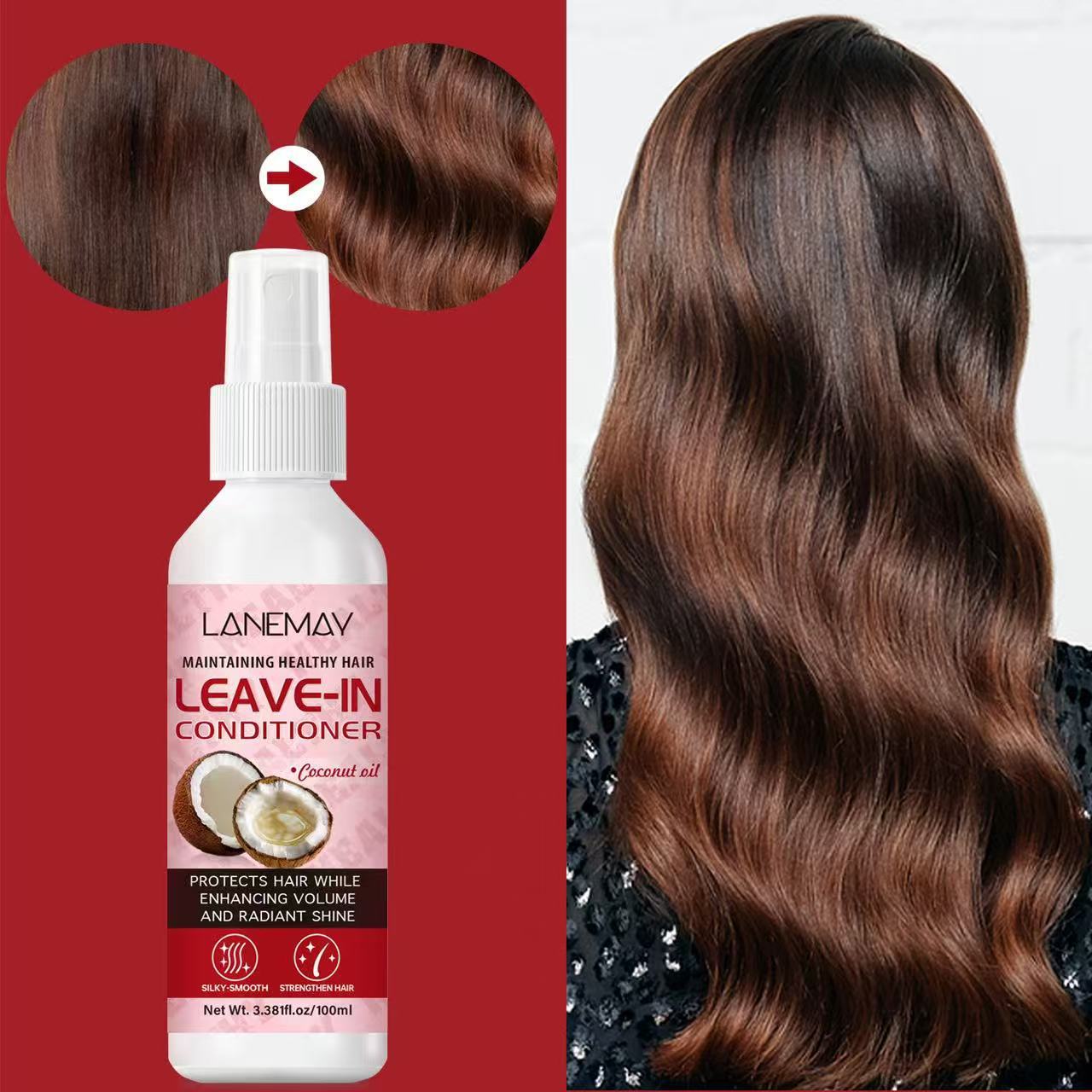 No-Rinse Coconut Oil Hair Conditioner - Nourishing Leave-In Treatment 100ml