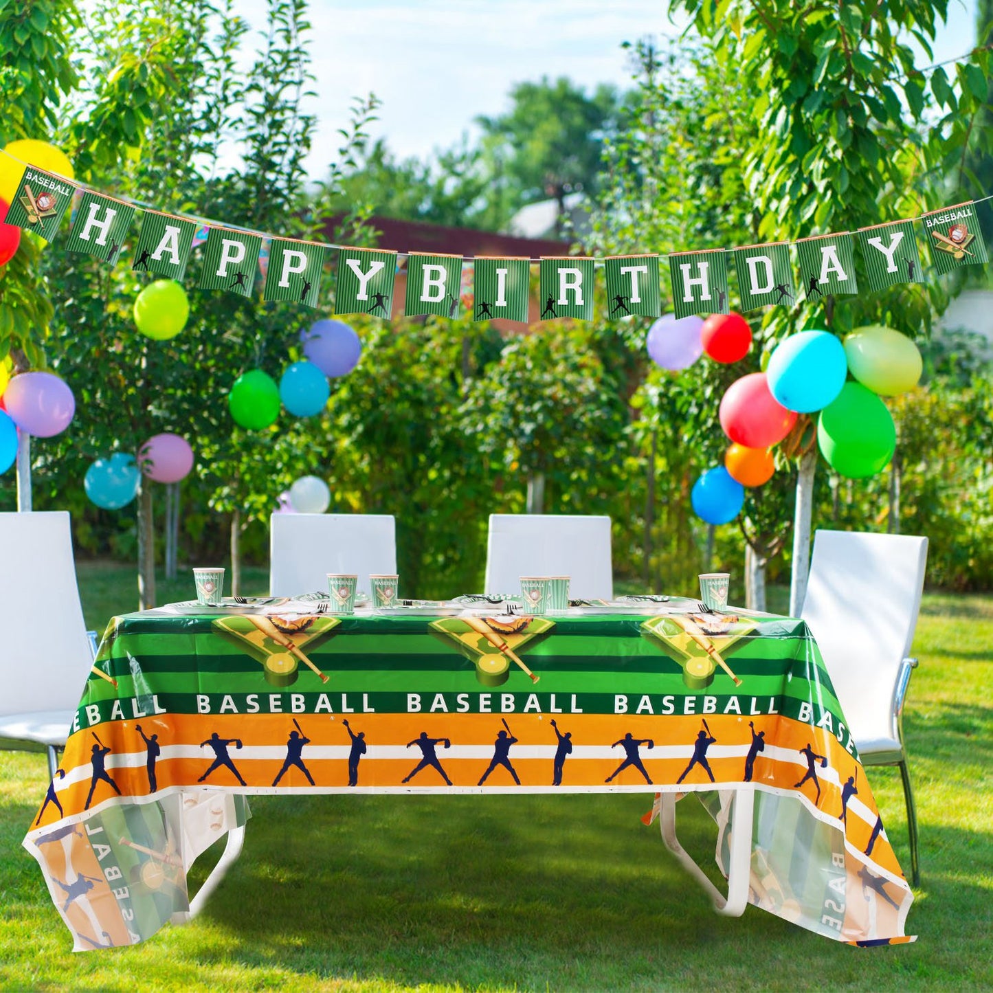 171-Piece Baseball Party Supplies Set for 24 Guests