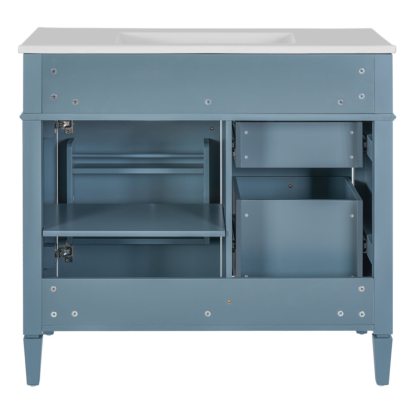 36-Inch Indigo Blue Modern Bathroom Vanity with Sink