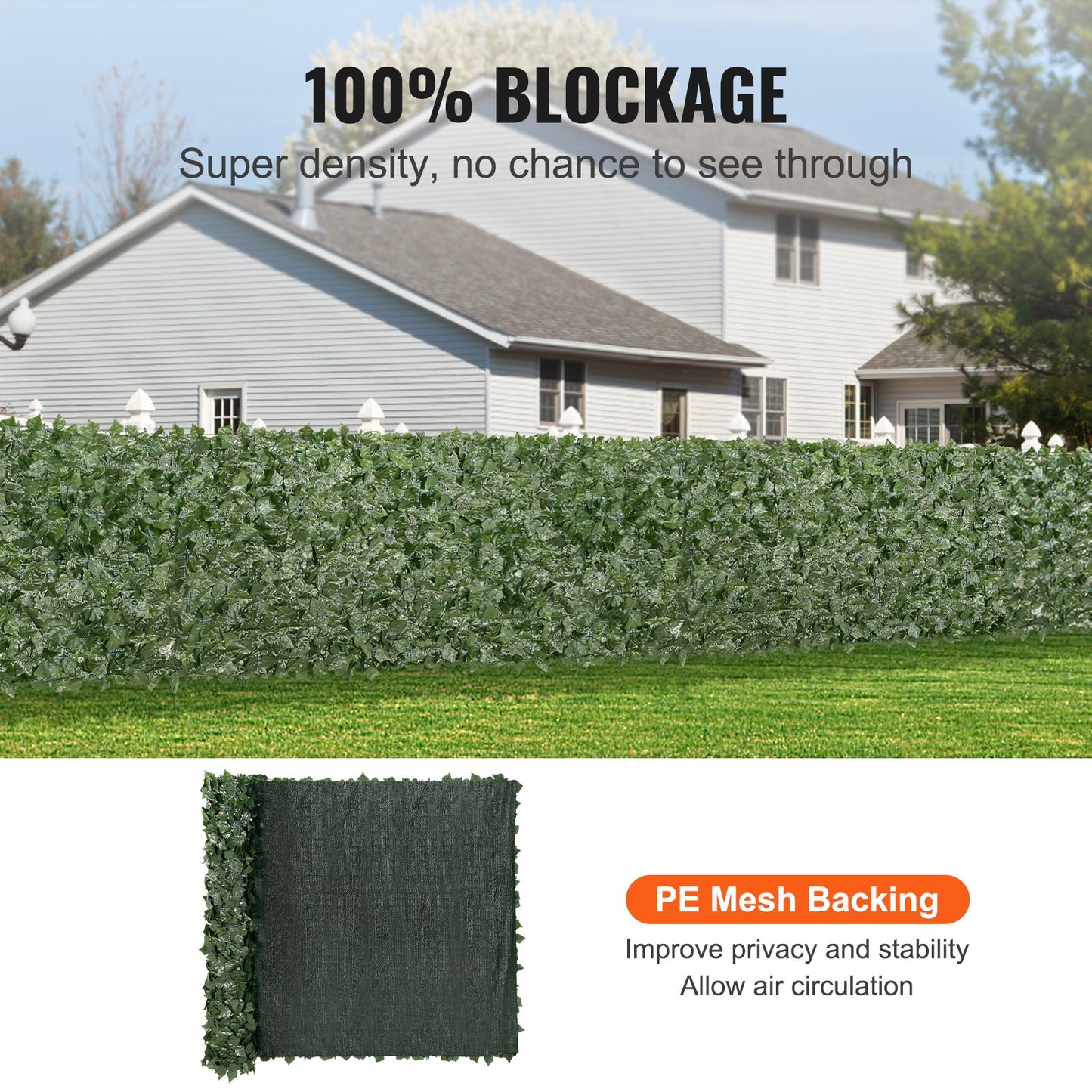 Artificial Ivy Fence Screen 59 x 118 Inches Green Garden Privacy Barrier
