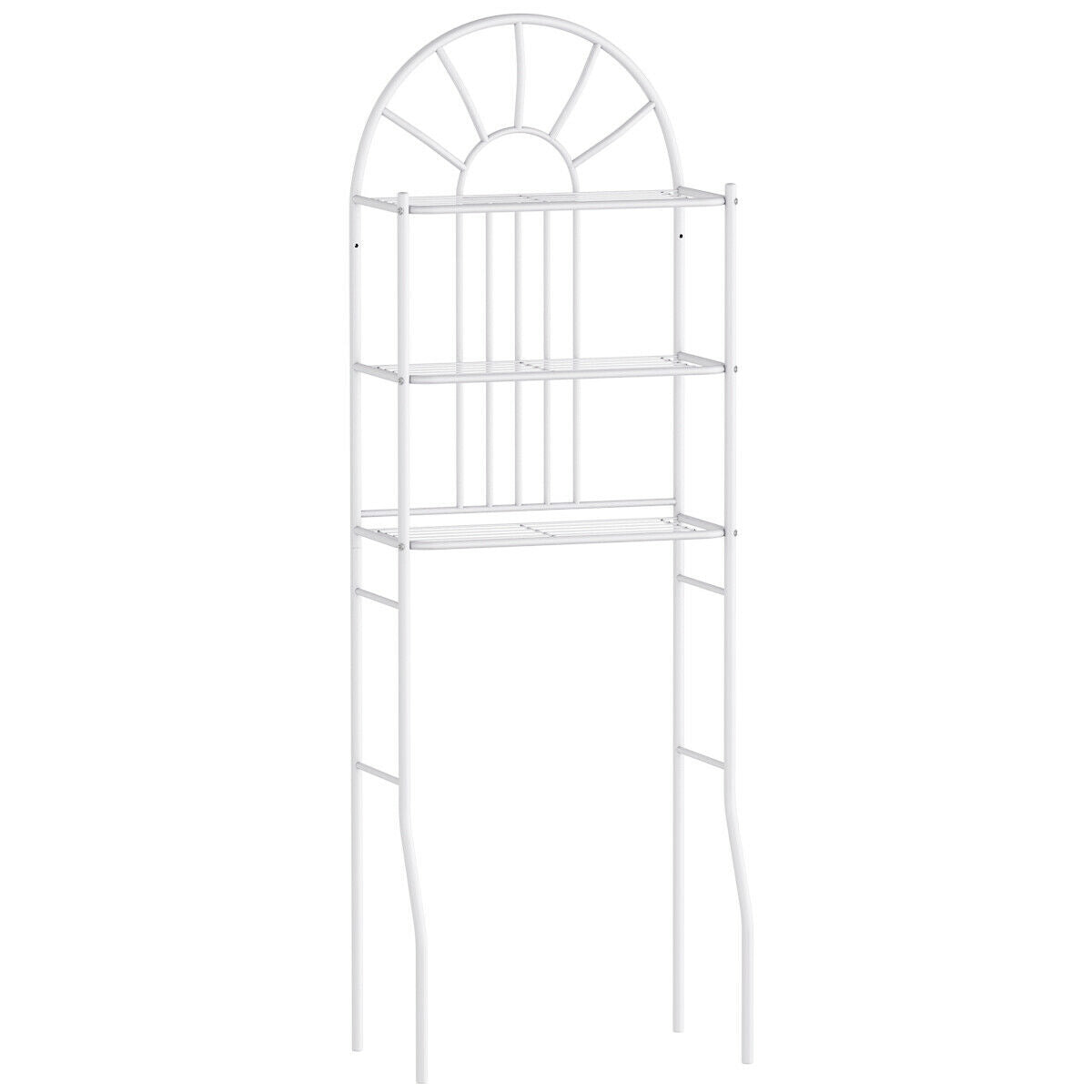 3-Tier Over-the-Toilet Bathroom Storage Rack - Durable Iron