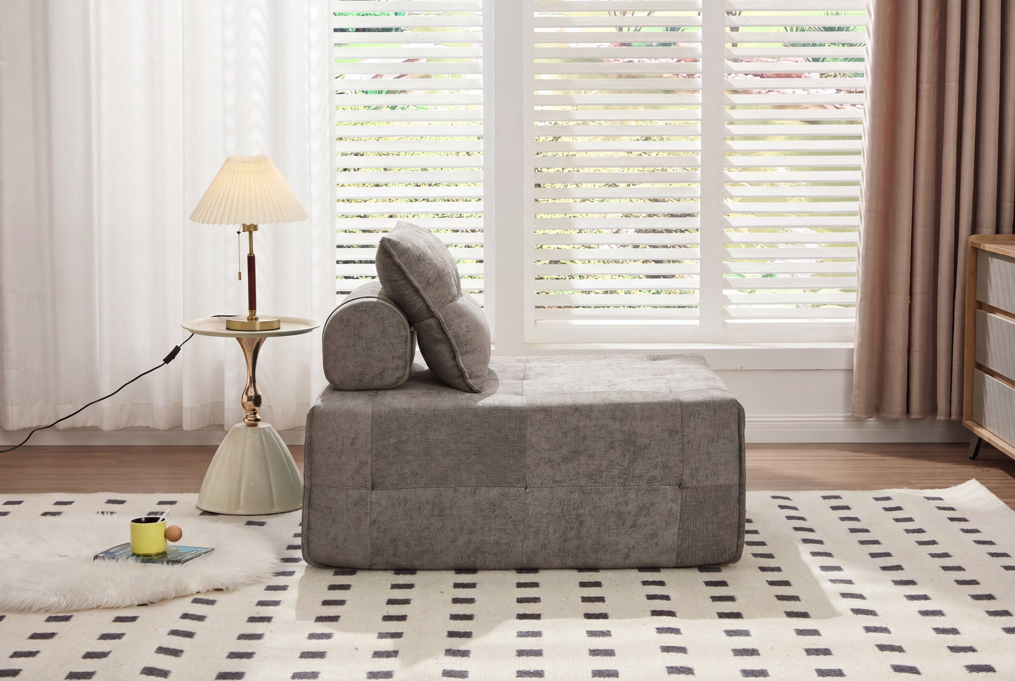 Modular Sectional Sofa with Adjustable Backrest - Khaki