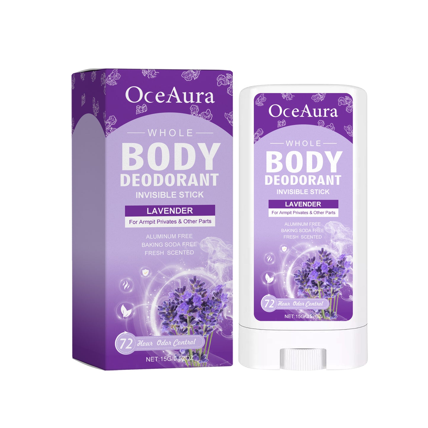 Lavender Scented Body Deodorant Stick with Vitamin E & Avocado Oil