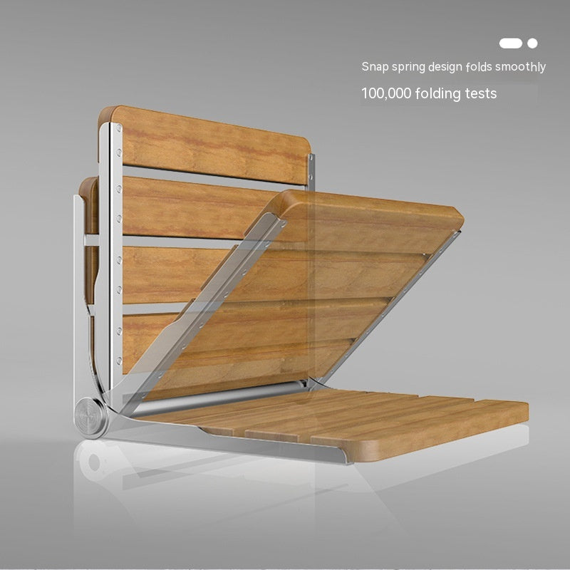 Wall-Mounted Folding Bath Stool with Load Capacity 200kg - Modern Bathroom Furniture