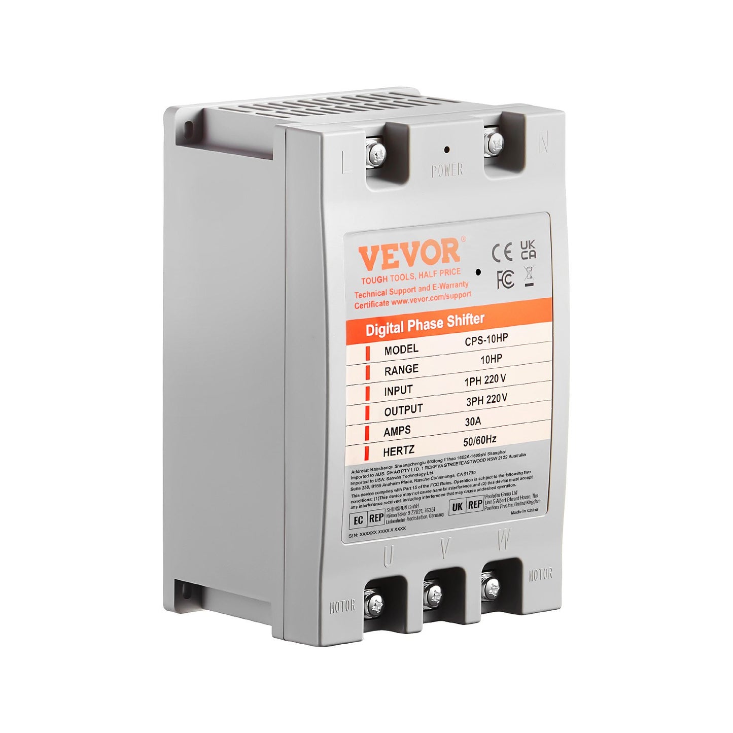 3 Phase Converter 10HP 220V Single to Three-Phase Power Converter for Motor Equipment