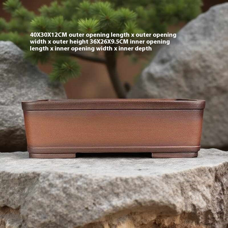 Purple Sand Bonsai Flower Pot - Outdoor Indoor Garden Planter 40x30x12cm