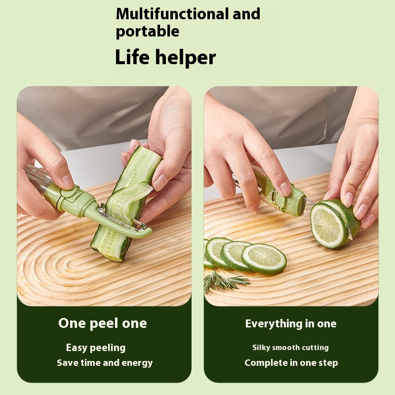 Portable Double Head Fruit Knife Peeler - Foldable Kitchen Tool