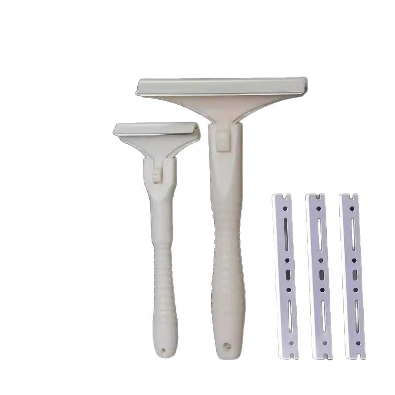 Hair Removal Blade Set with Stainless Steel Scraper - Long-lasting & Reusable