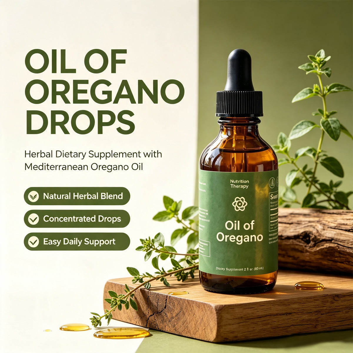 Plant-Extract Oral Liquid Dietary Supplement Oil - 60ml Natural Health
