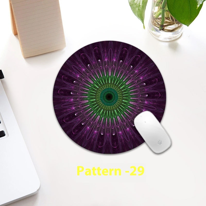 Ethnic Pattern Round Table Mat - Small Thickening Non-Slip Kitchen Accessory
