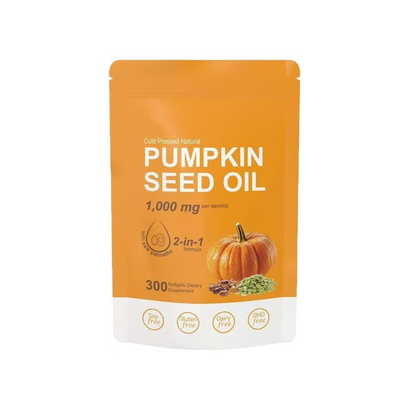 Pumpkin Seed Oil Capsules - 300 Softgels for Health & Wellness