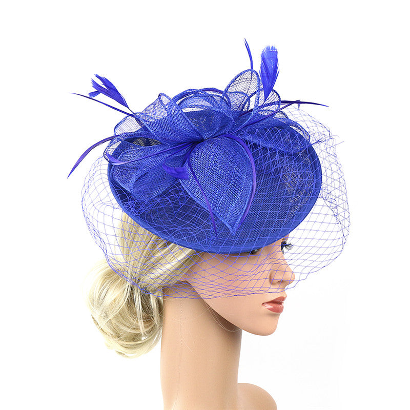 Linen Feather Crown Headdress – Women's Bridal Accessory