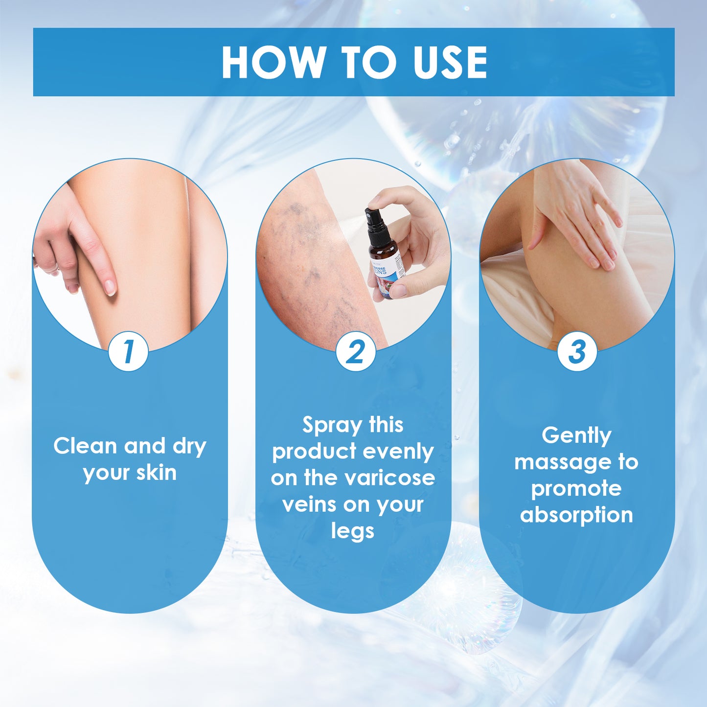 Herbal Varicose Vein Relief Spray - 30ml Leg Care & Circulation Support