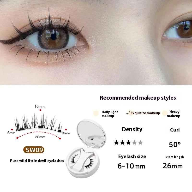 False Eyelash Set with Magnetic Soap Holder Camellia Style 26mm Eyelashes