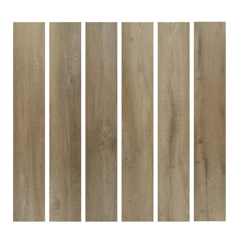 Self-Adhesive PVC Peel and Stick Flooring Tile - Light Brown