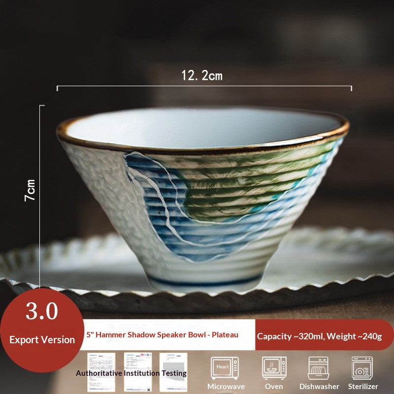 Ceramic Rice Bowl Set - Elegant Dinnerware for Home Use with Variety of Colors