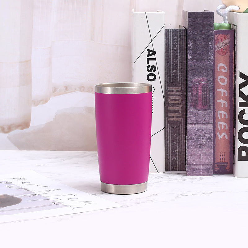 20oz Double-Wall Stainless Steel Car Mug - Vacuum Insulated Drinkware