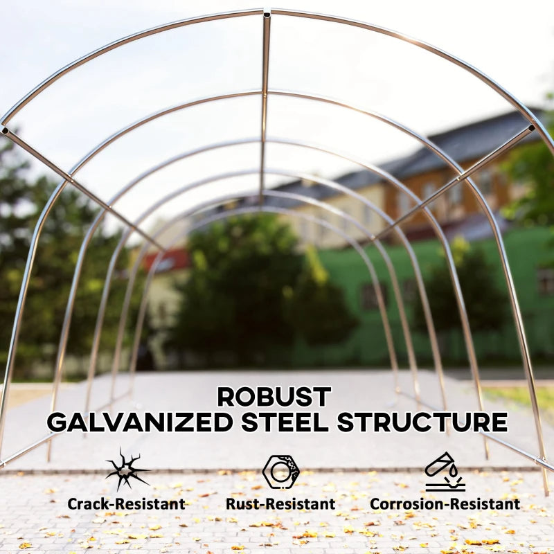 Heavy Duty Carport Garage Canopy Tent - UPF50 Waterproof Steel Frame, Dark Gray