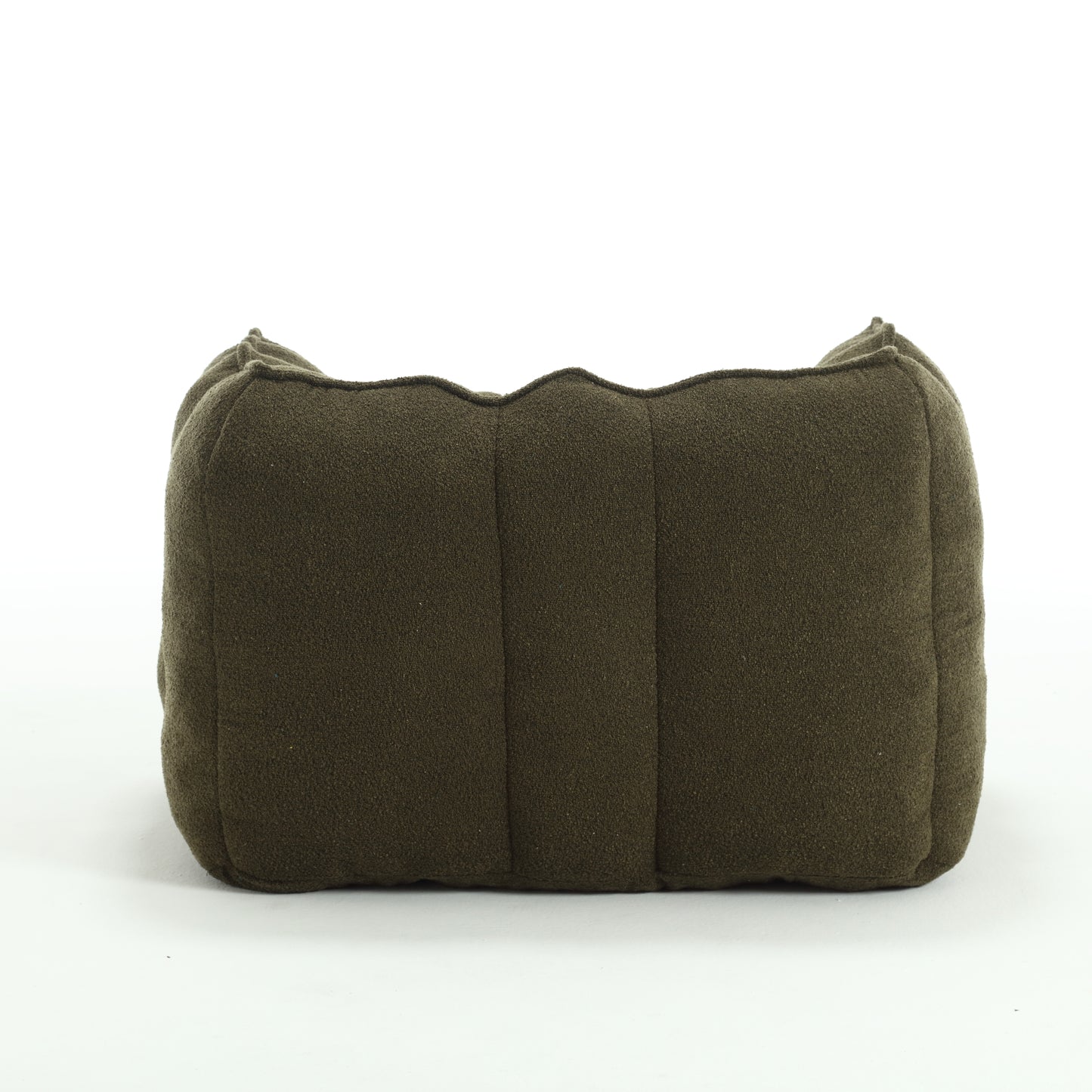 Soft Olive Green Bean Bag Chair with Foam Filler for Adults