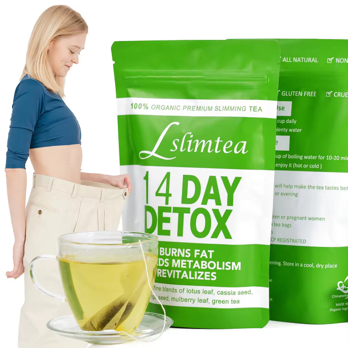 Herbal Detox Tea - 14 Day Weight Loss & Cleanse Tea, 42g