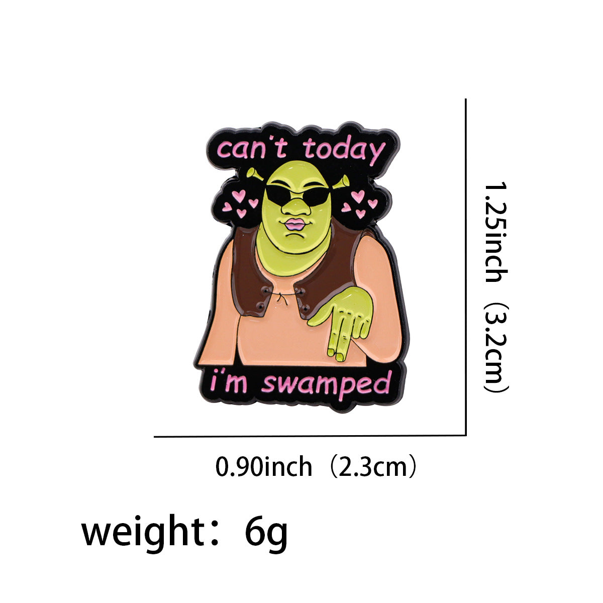 Cute Cartoon Quotation Women's Brooch - Metal Alloy Decorative Pin