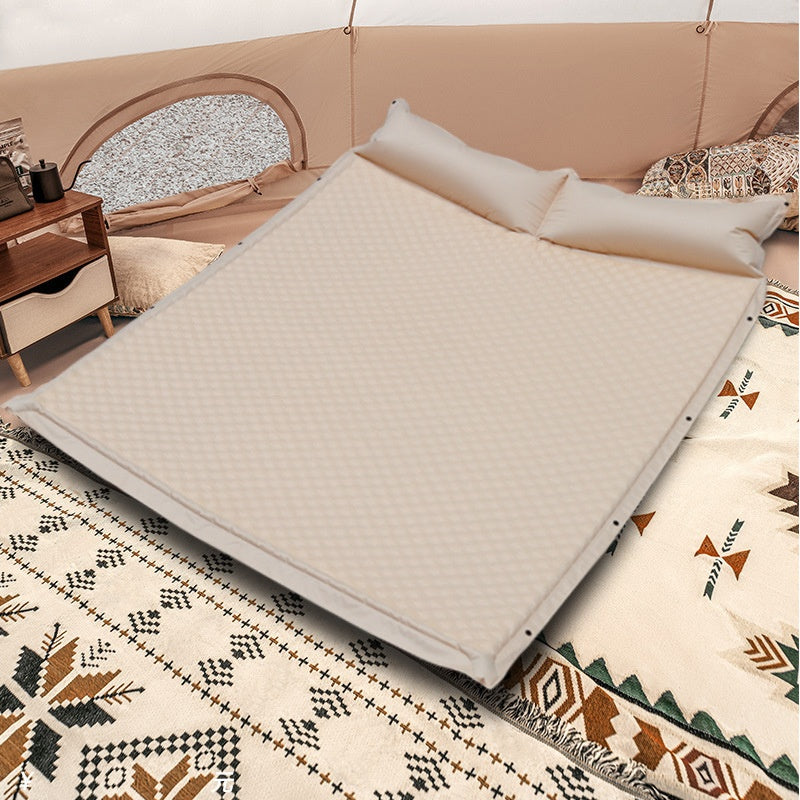 Outdoor Inflatable Camping Mattress - Portable Single & Multiple Use with Carry Bag