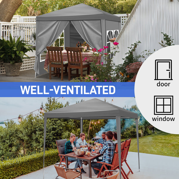 Portable Waterproof Party Tent - 6.5x6.5FT Four Sides
