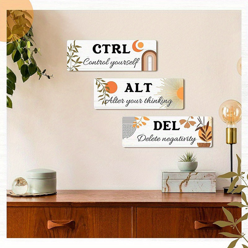 Inspirational Wooden Wall Decor Frame - Hanging Pendant for Office & Home
