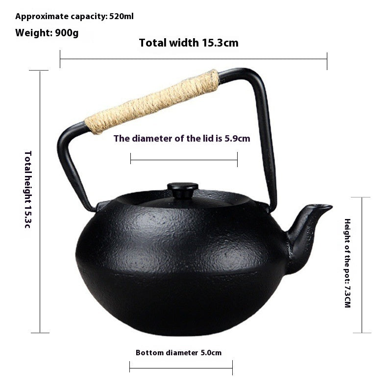 Electric Tea Kettle and Teapot Set - Ceramic Stove Compatible, 600ml