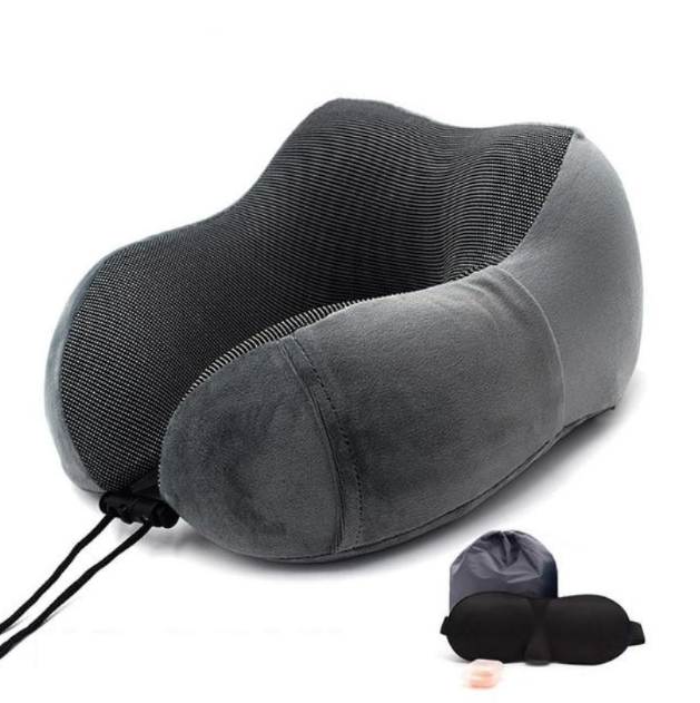 Memory Foam U-Shaped Pillow with Magnetic Stripe for Neck Support