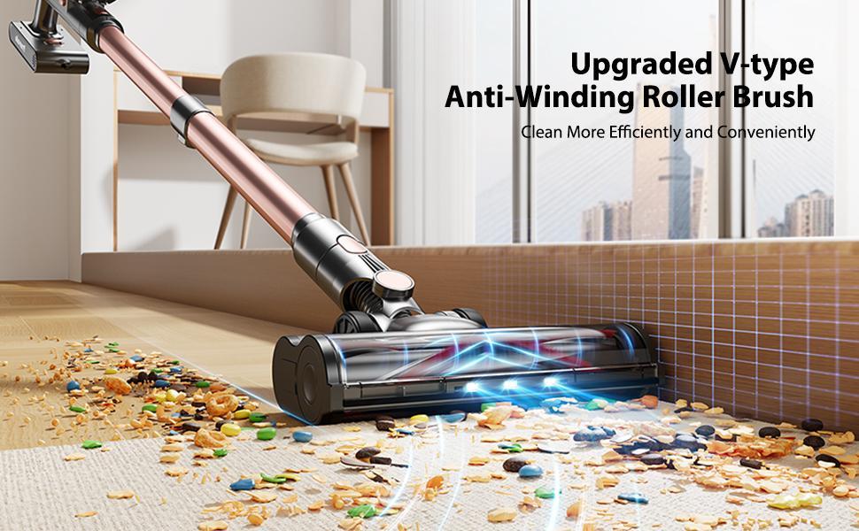 Wireless Handheld Pet Hair Vacuum Cleaner with Strong 45KPa Suction and Touch Display