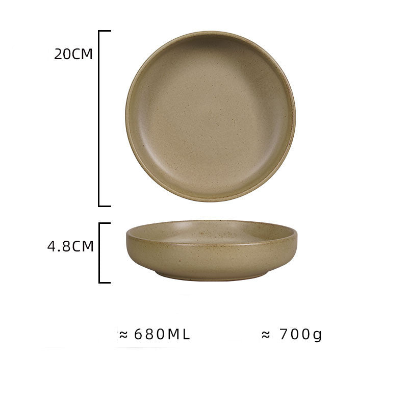 Japanese Style Ceramic Retro Thick Dinnerware Set - Vintage Tableware