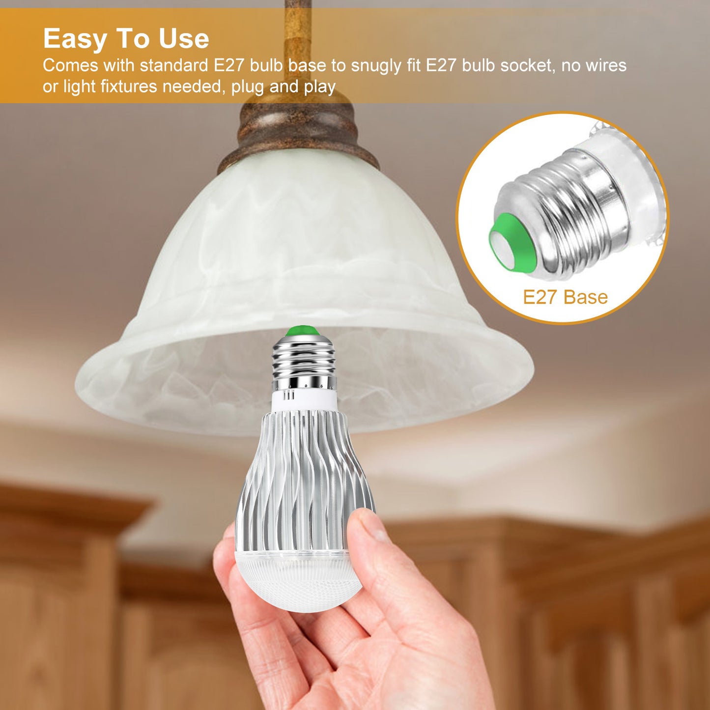 RGB LED Light Bulb E27 9W Color Change Mood Lighting with Remote Control