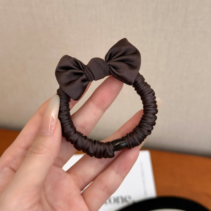 Black Fabric Hair Bow for Hair Accessories - Small Intestine Hair Circle