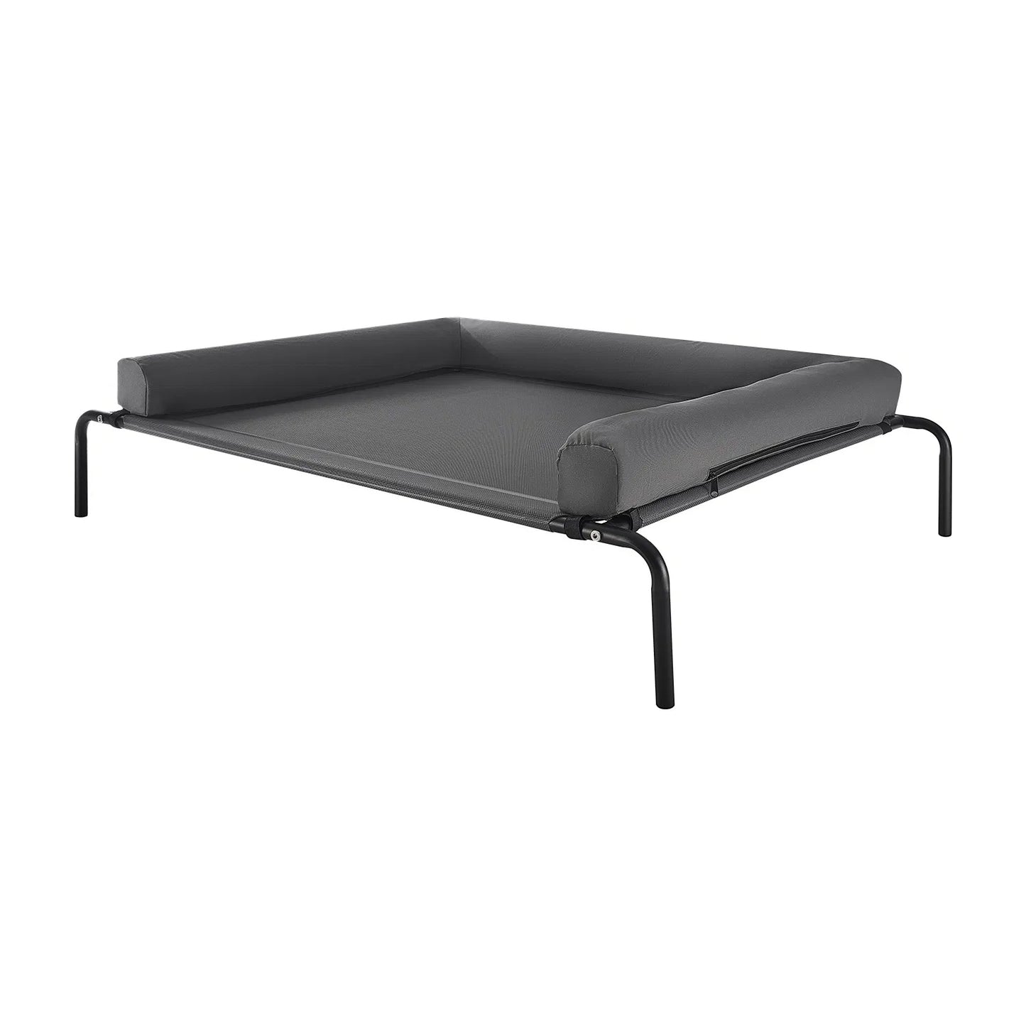 Large Elevated Dog Bed with Breathable Mesh and Washable Pillow - Indoor & Outdoor