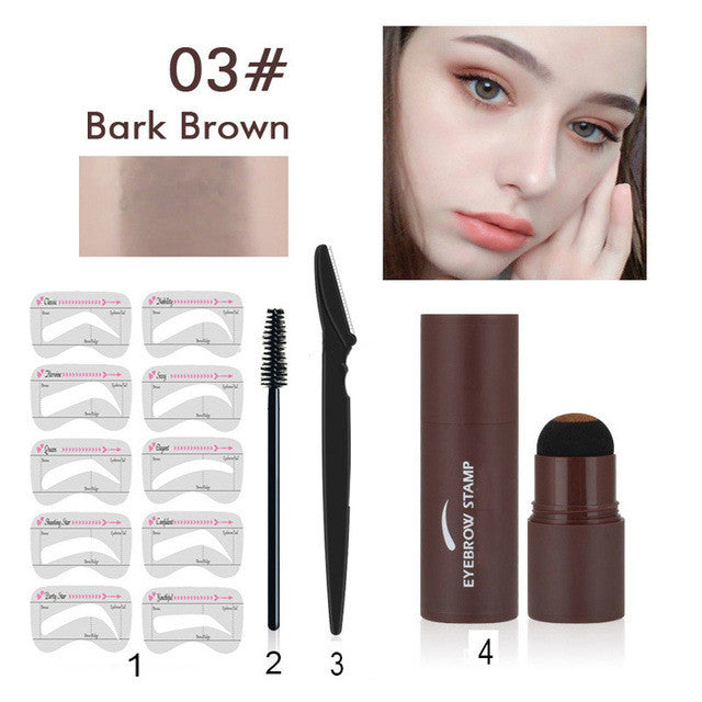 One Step Eyebrow Shaping Kit with Stencils & Brow Gel - Multiple Colors