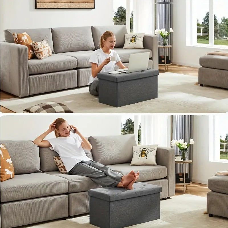 Large Multi-Functional Storage Box with Seat - 110L Household Organizer